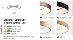 Lustra LED cu telecomanda design slim SANTANA TOP 80 CCT CO