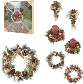 Set creativ DIY CHRISTMAS pentru realizarea de coroane si decoratiuni - variante diverse