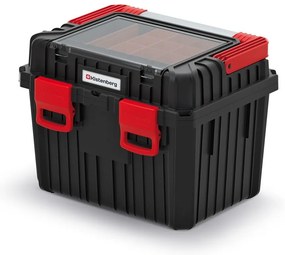 Cutie pentru scule cu maner metalic 44,5 x 36 x 33,7 cm, cu organizator, neagra