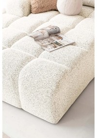 Colțar modular crem extensibil/cu spațiu de depozitare (cu colț pe partea stângă) Lulu – Miuform