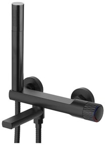 Bateria pentru cada Mexen Diamond cu set de dus, negru - 71530-70