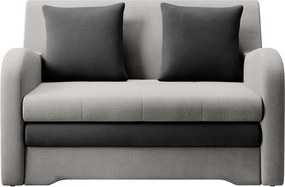 Canapea gri deschis/gri antracit extensibilă cu tapițerie din catifea 130 cm Ario – ELTAP