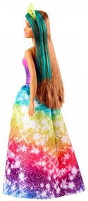 Papusa Barbie Dreamtopia, 29 cm, corset stralucitor si fusta colorata, Multicolor