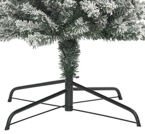 Arcada pom de Craciun cu zapada pufoasa, 240 cm 1, Alb si verde, 240 cm