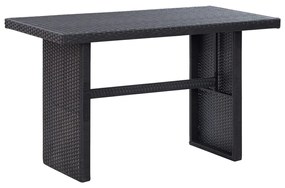 Masa de gradina, negru, 110 x 60 x 67 cm, poliratan 1, Negru, 110 x 60 x 67 cm