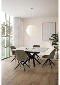 Masă de dining extensibilă cu blat din piatră cu blat suplimentar 90x150 cm Arlene – Marckeric