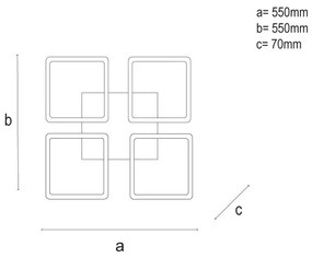 Plafonieră LED dimabilă, 95 W, 230 V, 3000-6500 K + telecomandă
