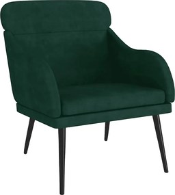 vidaXL Fotoliu, verde închis, 63x76x80 cm, catifea