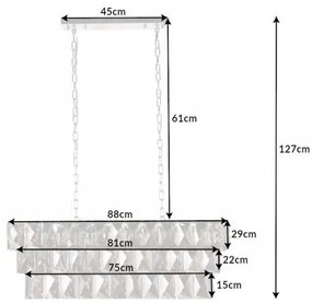 Lustra suspendata moderna Kristall 90cm