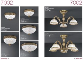 Veioza, lampa de masa clasic design italian din alama, sticla 7002 RA-P. 7002 M