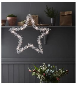 Decorațiune luminoasă argintie ø 46 cm cu model de Crăciun Tangle – Markslöjd