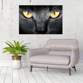 Tablou - Close up portret de o pisică (90x60 cm)