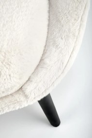 Fotoliu tapitat Merry crem - H95 cm