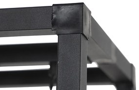 Lampă de podea industrială neagră cu 3 lumini - Big Cage