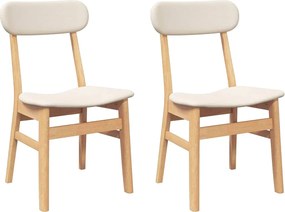 vidaXL Scaune de sufragerie cu perne 2 buc din cauciuc din lemn masiv