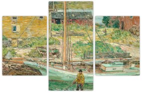 Tablou - Childe Hassam, Oyster Sloop, Cos Cob, reproducere (90x60 cm)