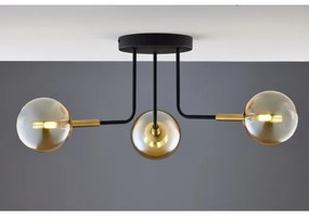 Lustră pe tijă Jupiter 2037 BURANO 3xG9/10W/230V negru/auriu/bej