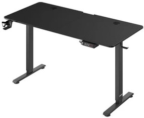 Deuba Birou de birou reglabil pe inaltime negru - 140x60x118 cm