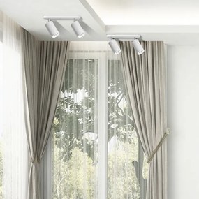 Spot LED RGBW dimerizabil pentru baie TURYN, 2x GU10/6,5W/230V, IP44, alb