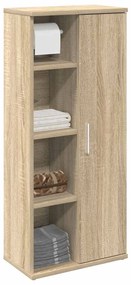 858526 vidaXL Dulap de baie cu suport role, stejar sonoma, 39x22x90 cm