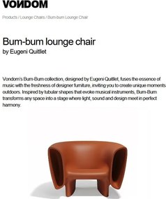 Fotoliu lounge design modern, exterior, interior, BUM-BUM LOUNGE CHAIR 65008 Vondom