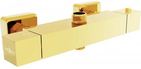 Mexen Cube baterie de duș termostatică, aurie - 77250-50