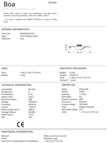 Lustra LED aplicata design modern Boa