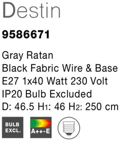 Lustra boho style design natural 46,5cm Destin NVL-9586671