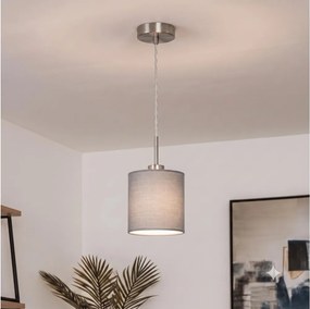 Brilagi - Lampă suspendată LED NUBILA pe cablu 1xE27/60W/230V Ø 14 cm gri deschis
