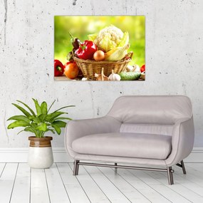 Tablou pe sticlă - Legume (70x50 cm)