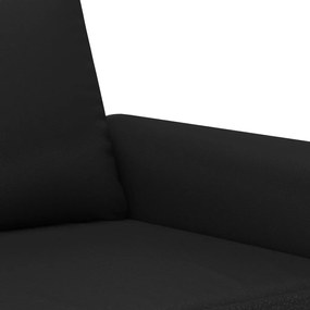Canapea cu 2 locuri, negru, 140 cm, piele ecologica Negru, 172 x 77 x 80 cm