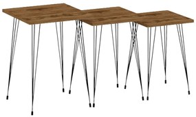 Set 3buc. măsuțe cafea Pakamo (negru + oud) . 1094321