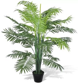 Palmier verde artificial 130 cm,ghiveci,28 frunze