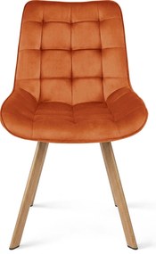 Scaun de dining SORIA VELVET, teracota