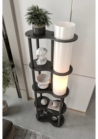 Lampadar NOTO cu polițe, 1xE27/40W/230V, negru