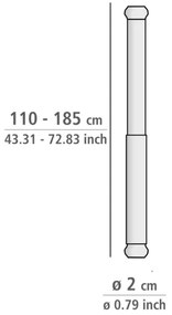 WENKO 19209100 - Bară de duș 18,5 x 2 cm, albă