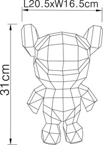 Globo 28085 - Lampă decorativă de masă LED în ambalaj cadou BRONDAR 0,03W/5V USB urs spațial