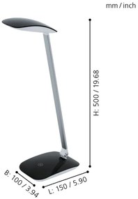 Eglo 95696 - Lampa de masa LED CAJERO 1xLED/4,5W/USB