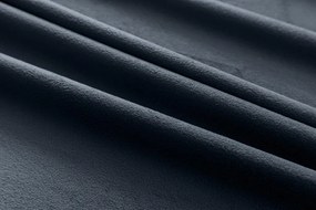 Draperie opaca gri inchis VELVET 135x250 cm Agățat: Inele metalice