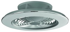 Lustra LED Smart cu Ventilator si telecomanda ALISIO argintiu