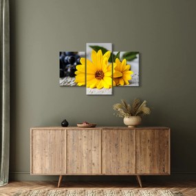 Tablou cu floare galbenă (90x60 cm)