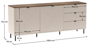 Comoda, casmir stejar castello, EYCO 2D3S