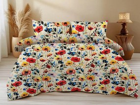 Lenjerie de pat din bumbac FLOREEN crem Dimensiune lenjerie de pat: 2 buc 70 x 90 cm | 200 x 220 cm