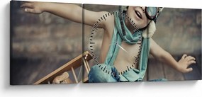 Tablou - Tânăr aviator (cu ceas) (90x30 cm)