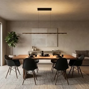 Immax NEO 07309L-LED Lustră suspendată dimabilă pe cablu cu senzor MADEIRA, 37W/230V, 157 cm, nuc
