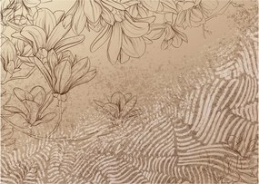 Tablou - Flori desenate (70x50 cm)