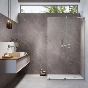 Paravan de dus tip Walk-in Radaway Furo SL nichel periat-transparent 80 cm sticla securizata 8 mm dreapta