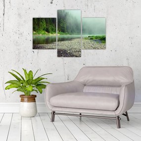 Tablou - Râu lângă pădure (90x60 cm)