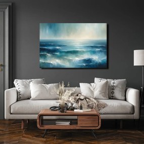 Tablou valuri oceanice albastre liniștite
