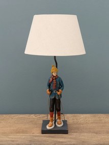 Lampa de masa, din rasina, cu abajur din bumbac, Hiking